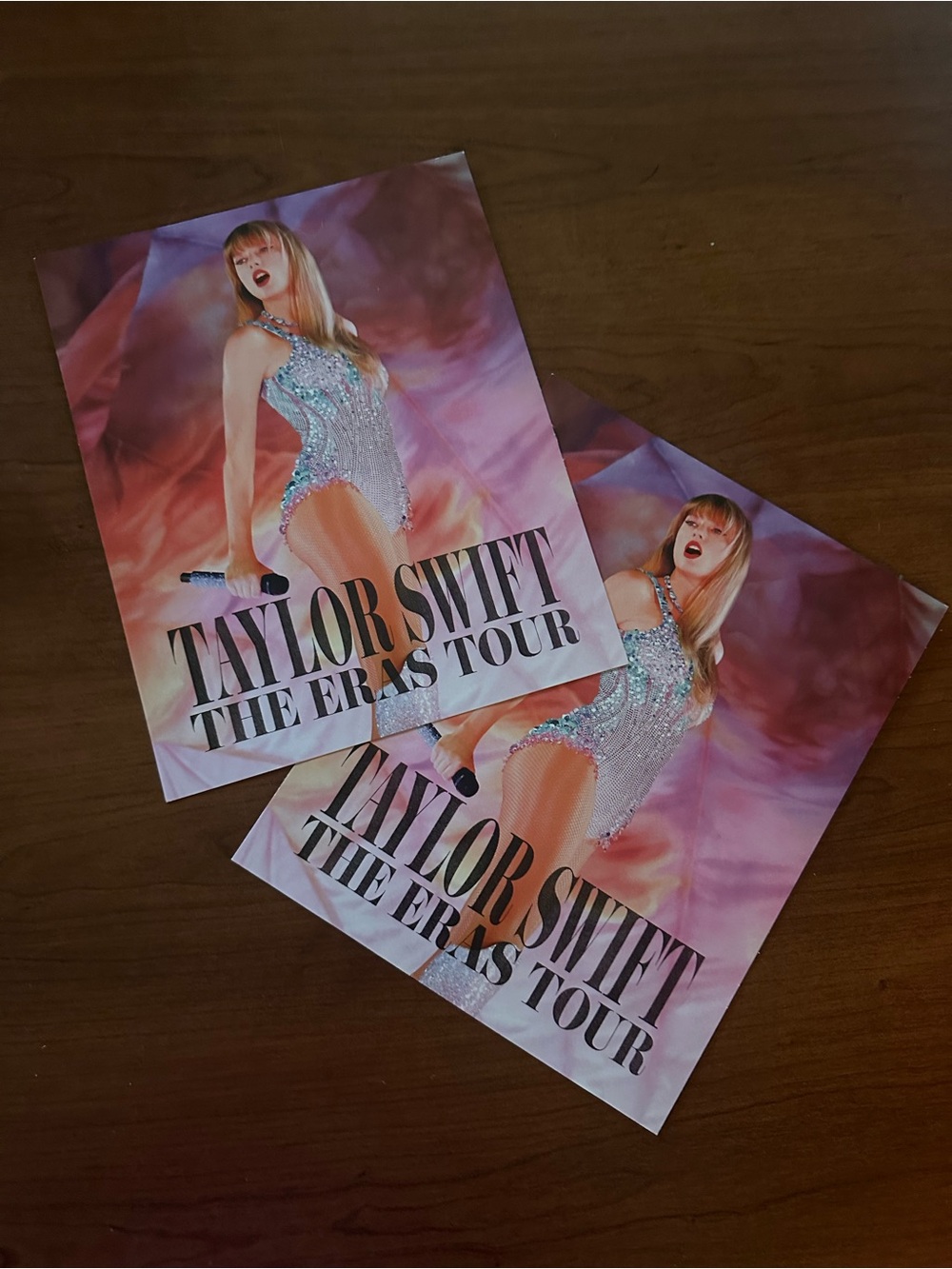 Taylor Swift Pink and Peach Tour Posters & Evermore coaster